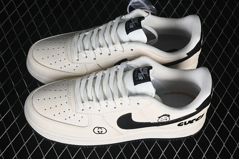 All categories Nk Air Force 1 Air Force series Nk Air Force 1 Low Air Force low-top Nike Air Force 1'07 Low Milky white with black Air Force 1 low-top casual sneakers LD1999-018
